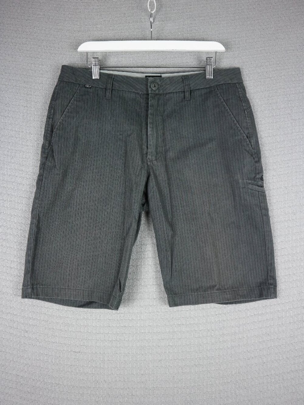 Fox Pinstripe Cotton Shorts Straight Cut Mens 33W Fits 35W